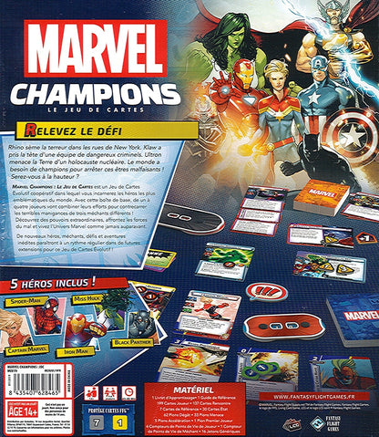 dos boite jeu Marvel Champions