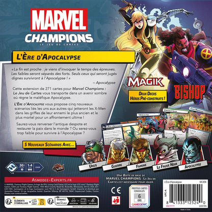 dos boite jeu Marvel Champions L'Ere d'Apocalypse
