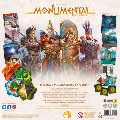 dos boite jeu Monumental Lost kingdoms