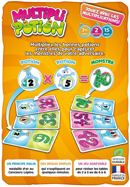 dos boite  jeu Multiplipotion