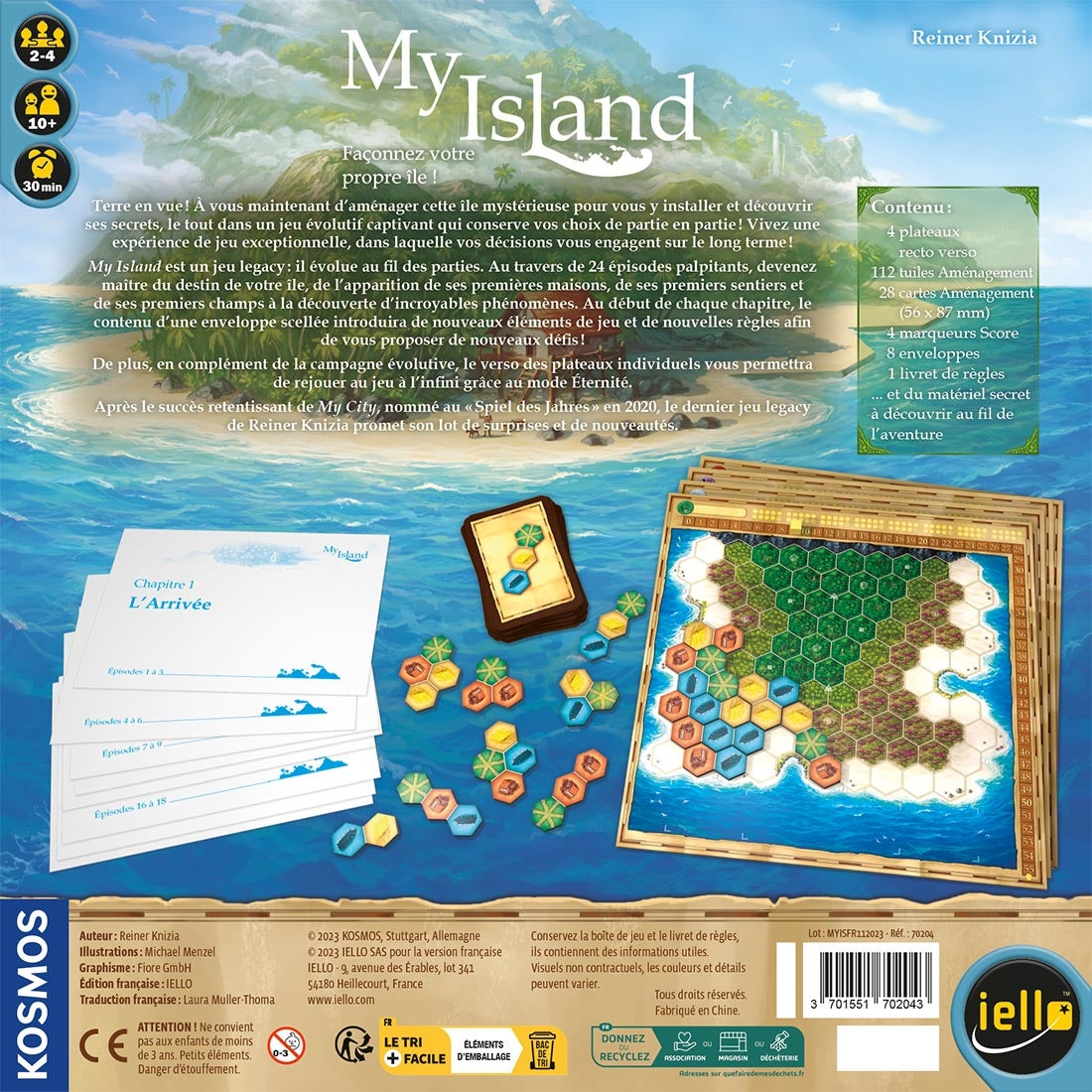 dos boite jeu My Island
