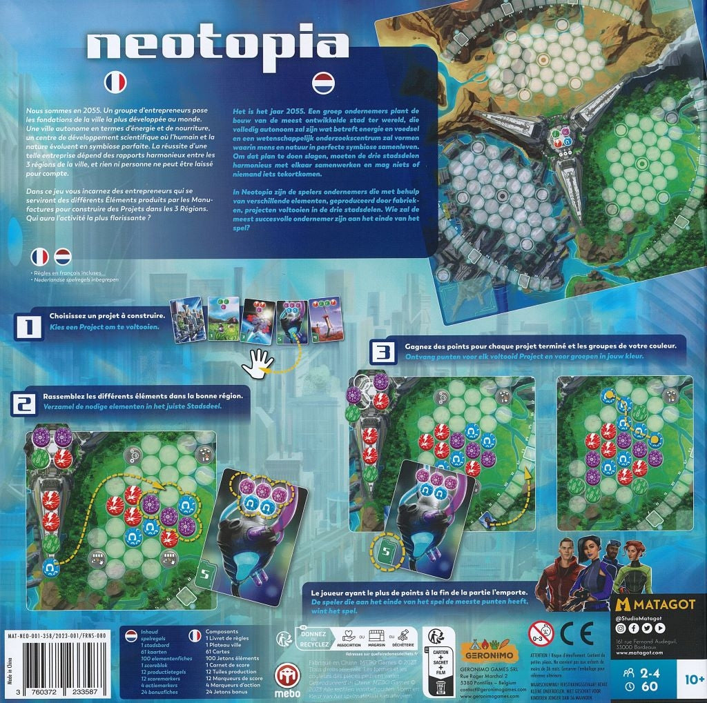 dos boite jeu Neotopia