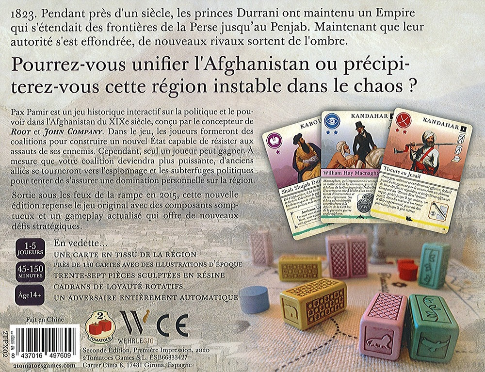 dos boite jeu Pax Pamir Seconde Edition