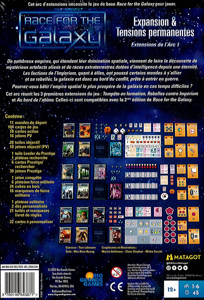 dos boite jeu Race for the Galaxy Arc1
