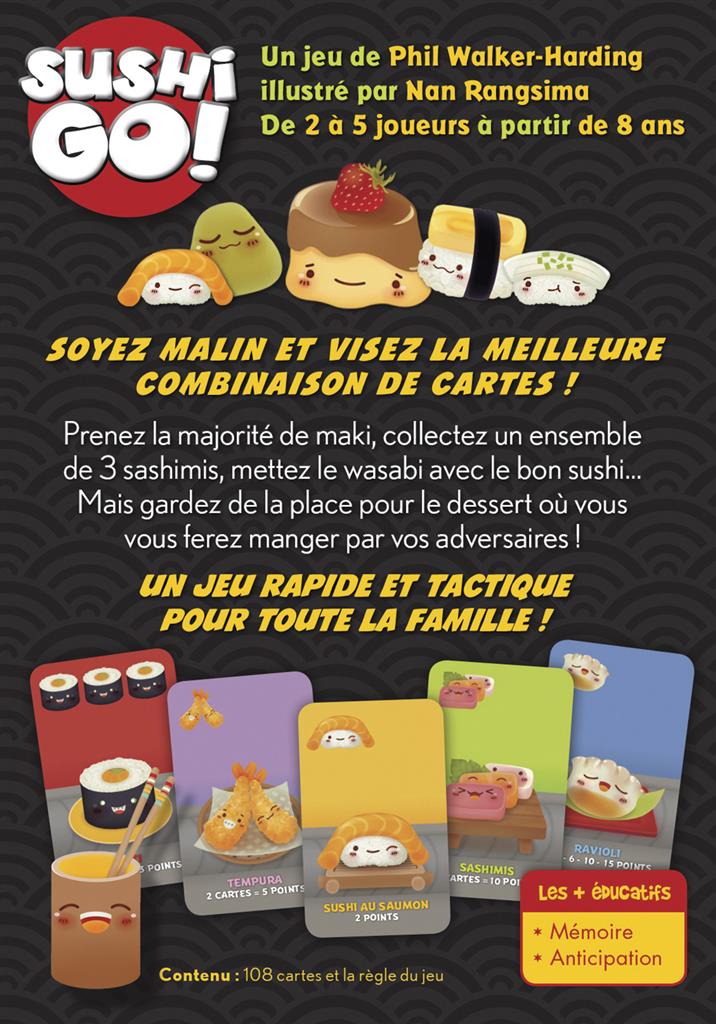 dos boite jeu Sushi Go