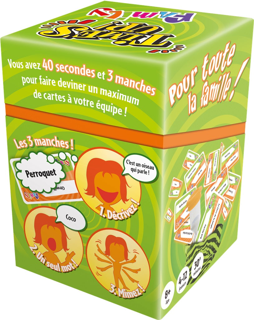 dos boite jeu Time's Up Family Vert