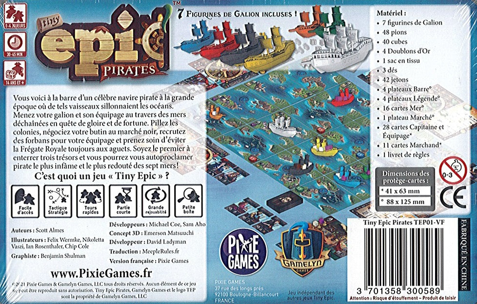 dos boite jeu Tiny Epic Pirates