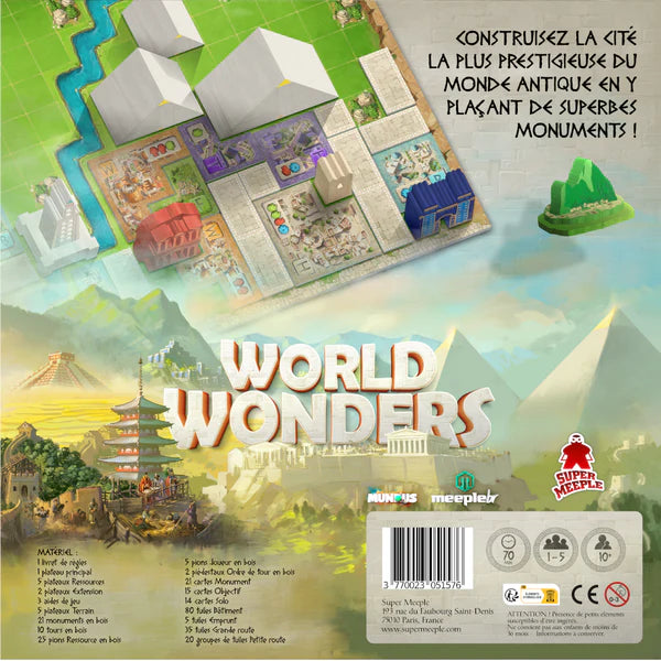 dos boite jeu World Wonders