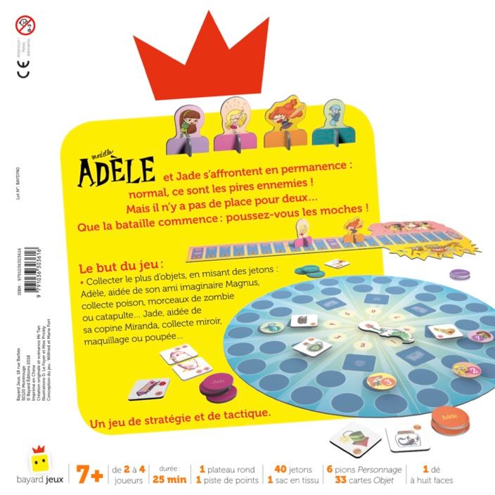 dos boite jeu mortelle adele poussez vous les moches