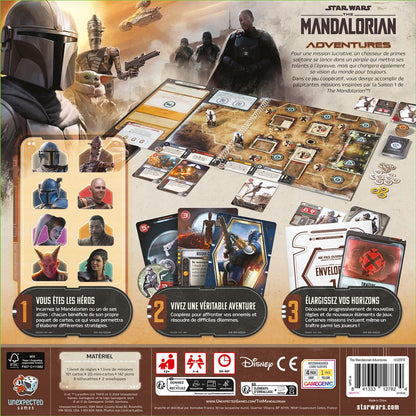 dos boite jeu Star Wars The mandalorian adventures