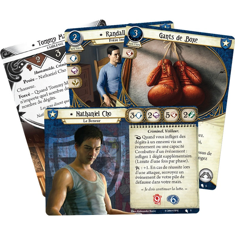 jce Horreur a Arkham Investigateur Nathaniel Cho cartes