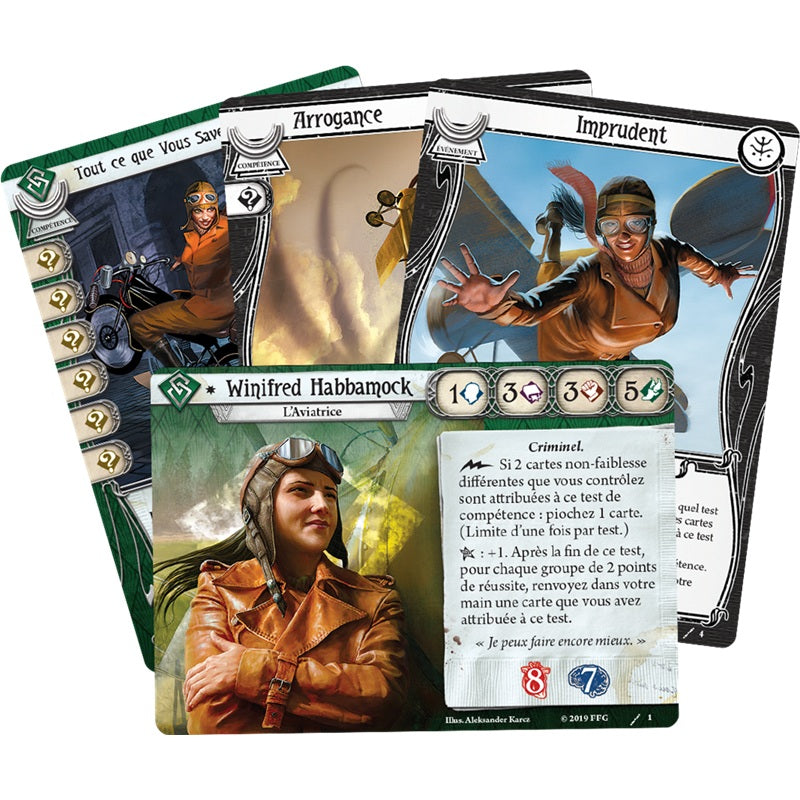 jce Horreur a Arkham Investigateur Winifred Habbamock cartes