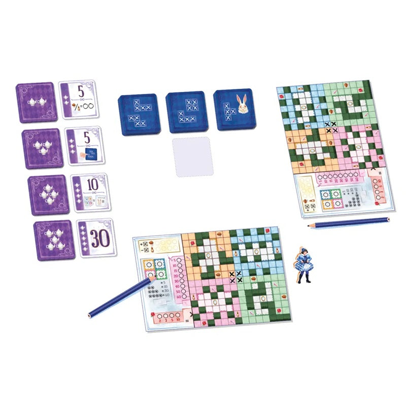 jeu de societe Alice de l'autre cote du mirroir matériel