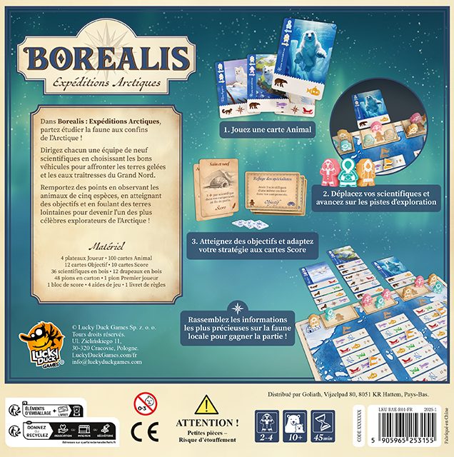 jeu de societe Borealis Expeditions Arctiques dos boite