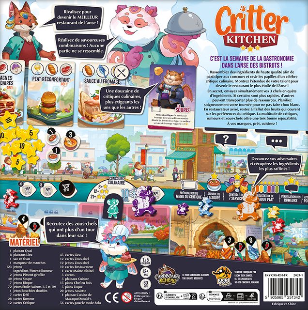 jeu de societe Critter Kitchen dos de boite