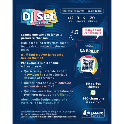 jeu de societe dj set dos de boite