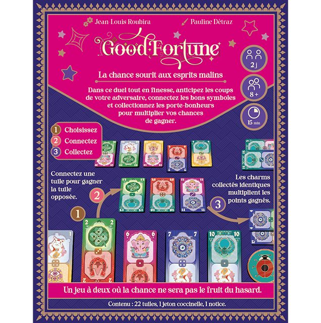 jeu de societe good fortune dos de boite