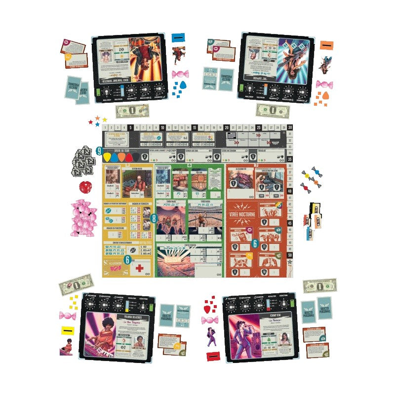 jeu de societe rock hard 1977 matériel