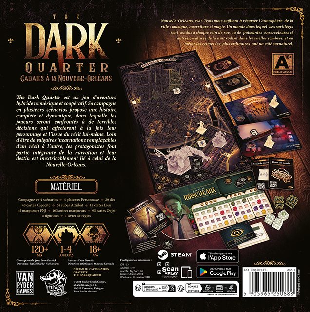 jeu de societe the dark quarter dos de boite