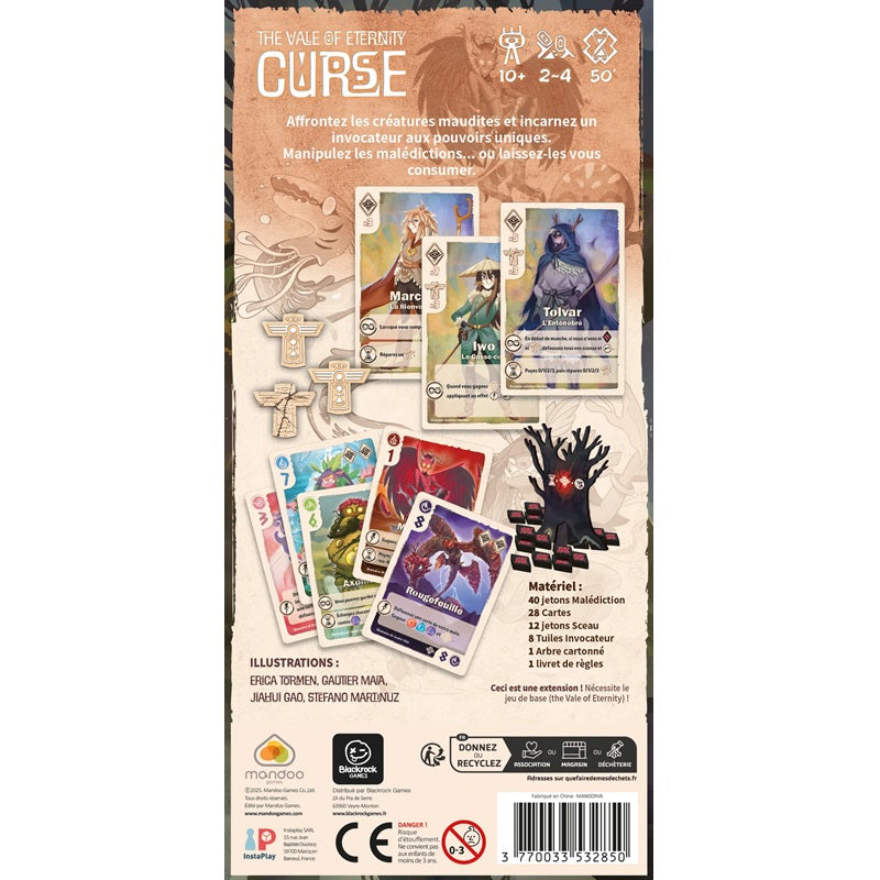 jeu de societe the val of eternity curse dos boite