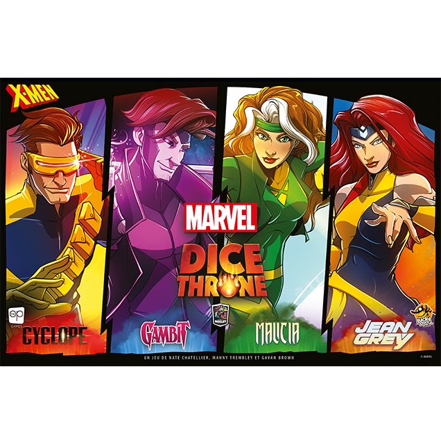 jeu de societe Dice Throne Marve -Cyclope Gambit Malicia JeanGrey