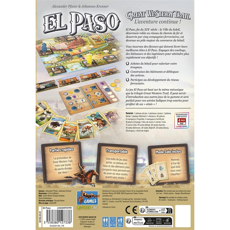jeu de societe GWT El Passo dos boite