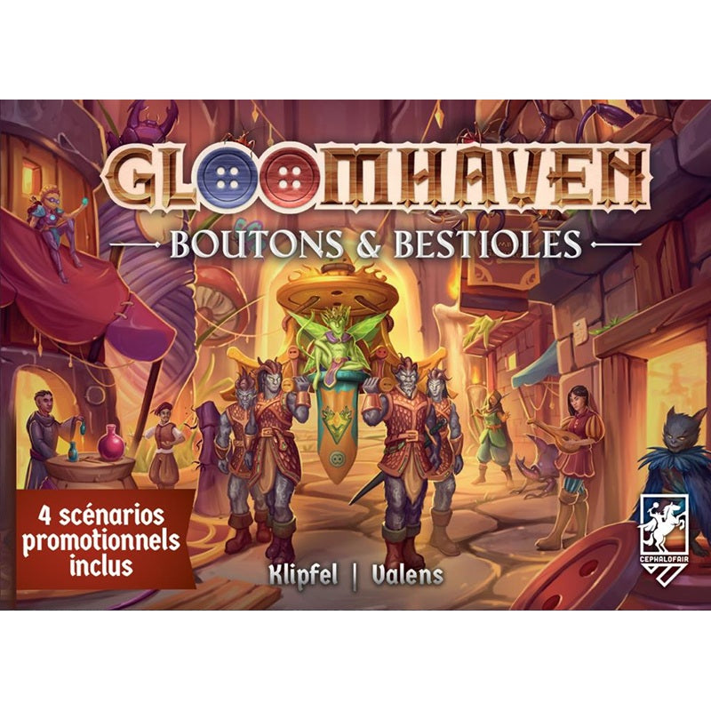 jeu de societe Gloomhaven Boutons & Bestioles boite