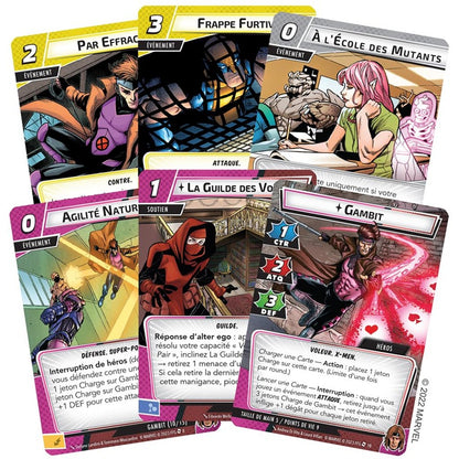 jeu de societe Marvel Champions Gambit cartes