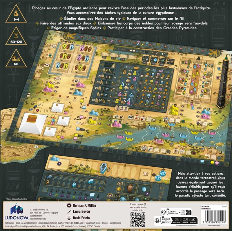 jeu de societe Men-Nefer dos boite
