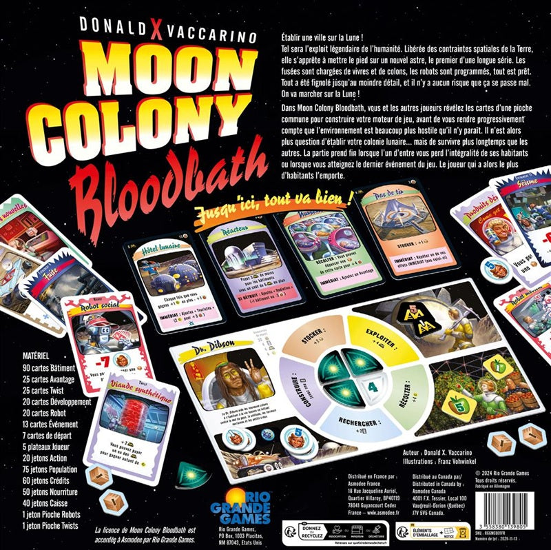jeu de societe Moon Colony Bloodbath dos boite