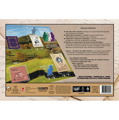 jeu de societe Obsession Personnages dos boite