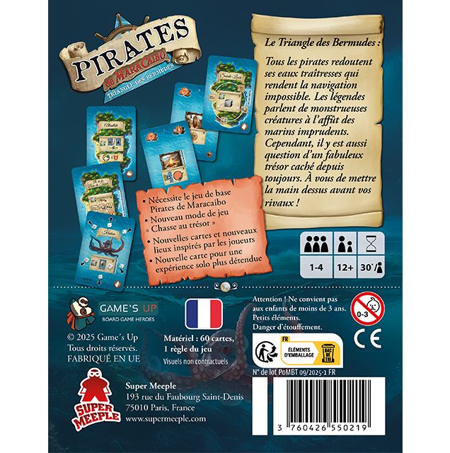 jeu de societe Pirates de Maracaibo Commandants dos boite