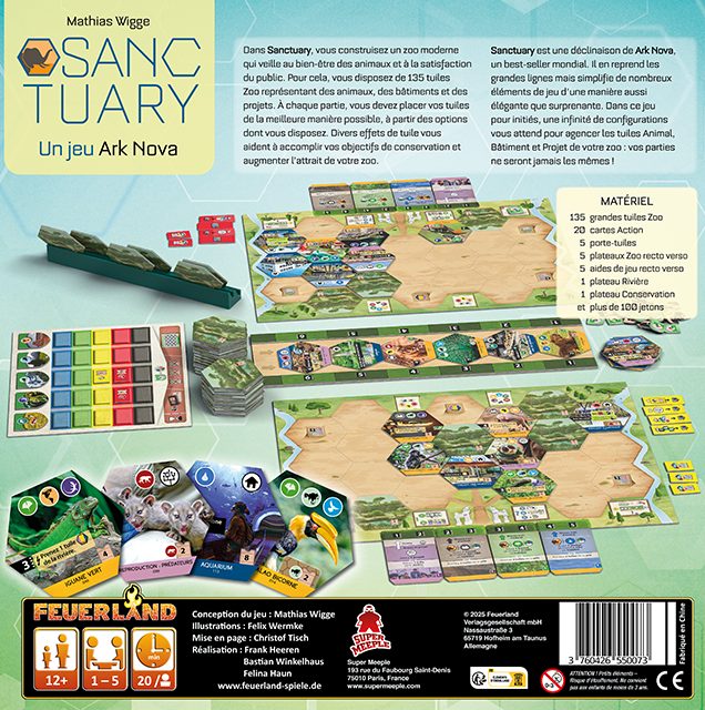 jeu de societe Sanctuary dos de boite