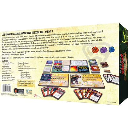 jeu de societe Spirit Island de branches et de griffes dos de boite