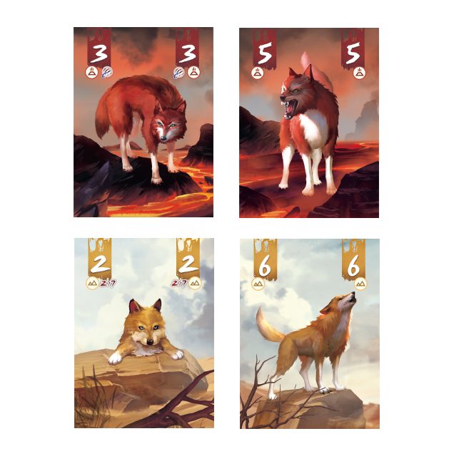 jeu de societe Terres de loups cartes