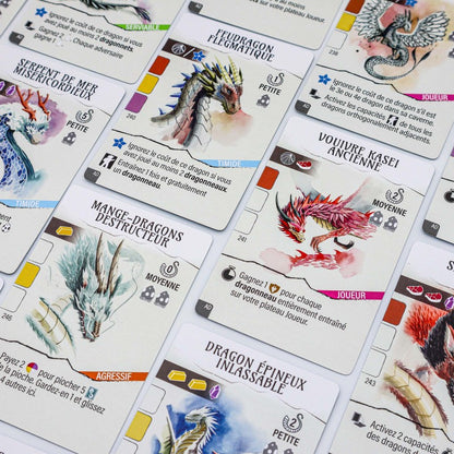 jeu de societe Wyrmspan L'Academie des dragons cartes