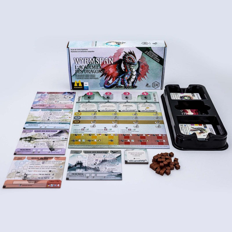 jeu de societe Wyrmspan L'Academie des dragons matériel