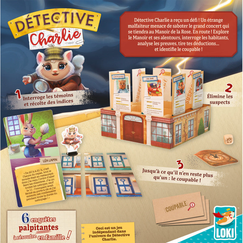 jeu de societe detective charlie enquete au manoir dos de boite