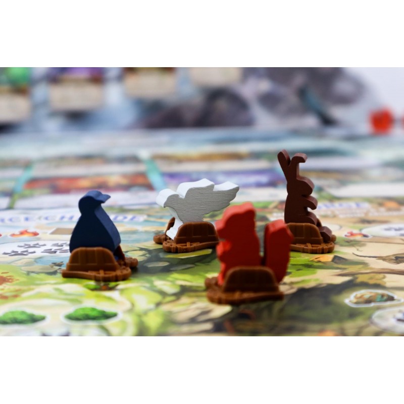 jeu de societe everdell silverfrost meeples