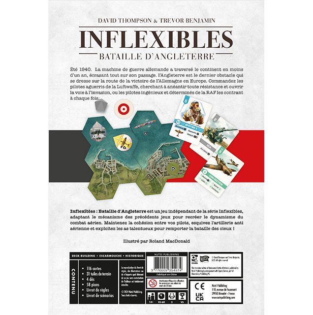 jeu de societe inflexibles bataille d'angleterre dos de boite