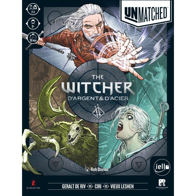 jeu de societe unmatched the witcher d'argent et d'acier boite