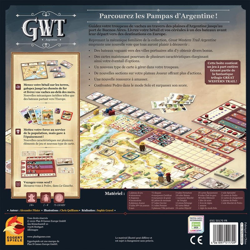 jeu societe Great Western Trail Argentine dos boite