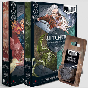 Lot Unmatched The Witcher 2 boites + figurine exclusive