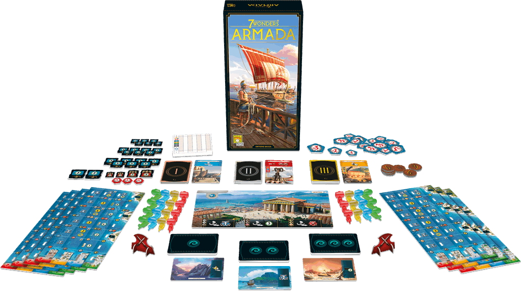 materiel jeu 7 Wonders Armada