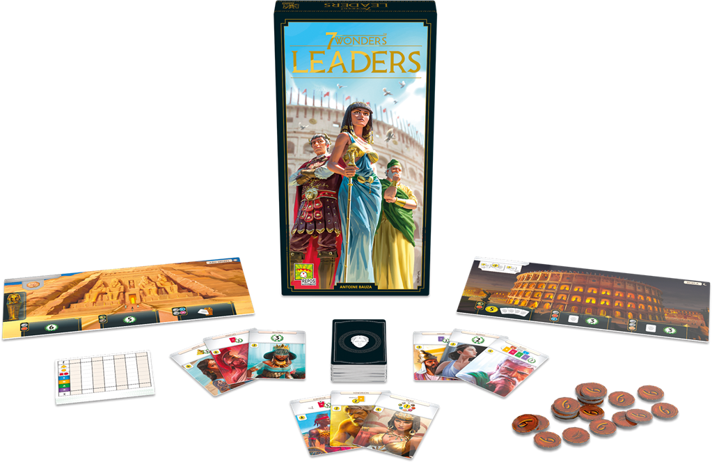 materiel jeu 7 Wonders Leaders