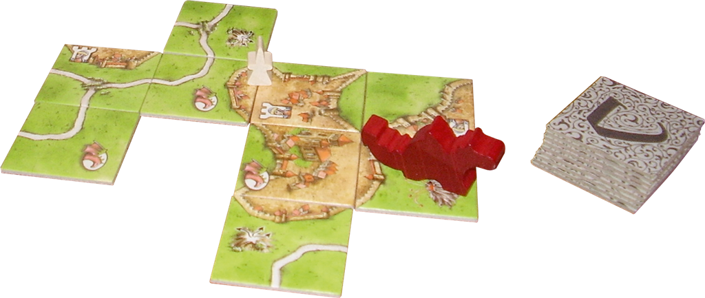 materiel jeu Carcassonne Princesse et Dragon