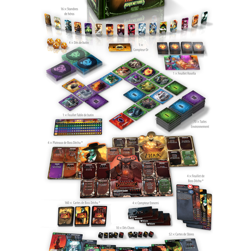 materiel jeu Dice Throne Adventures