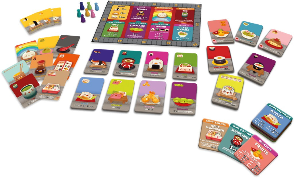 materiel jeu Sushi Go Party